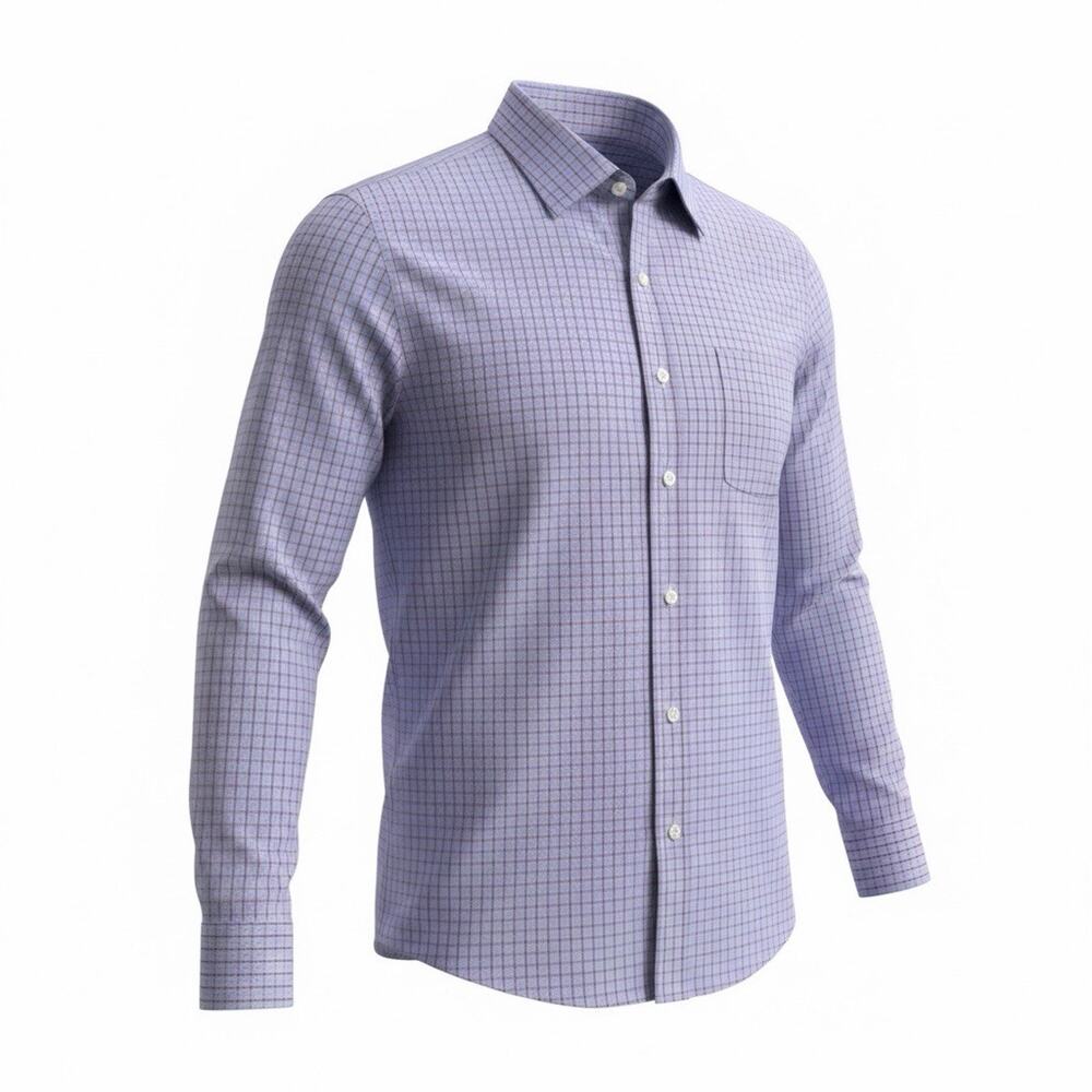 Brooks Brothers Slim Fit 16.5 36/37 Blue Plaid Non Iron Shirt